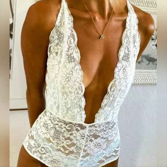 HAH Comin' In Haht Bodysuit in Blanc - Picture 3 of 16